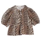 【ガニー/GANNI】のPrinted Cotton Poplin Peplum Blouse Leopard|ID: prp329100004348079 ipo3291000000032524476