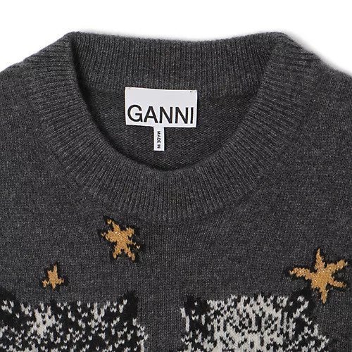 【ガニー/GANNI】のGraphic Wool Mix Cats Vest 人気、トレンドファッション・服の通販 founy(ファニー) 　ファッション　Fashion　レディースファッション　Ladies' Fashion Online　アウター　Coat Outerwear　トップス・カットソー　Tops/Tshirt　ベスト/ジレ　Gilets/Vests　2025年　2025　2025春夏・S/S　Ss,Spring/Summer,2025　イラスト　Illustration　ビビッド　Vivid　ベスト　Vest　ミックス　Mix　猫　Cat　other-3|ID: prp329100004348080 ipo3291000000032524706