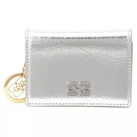 【ガニー/GANNI / GOODS】のGanni Bou Flap Card Holder Metallic 人気、トレンドファッション・服の通販 founy(ファニー) 2025年 2025 2025春夏・S/S Ss,Spring/Summer,2025 コンパクト Compact シルバー Silver フロント Front ラグジュアリー Luxury |ID:prp329100004348111