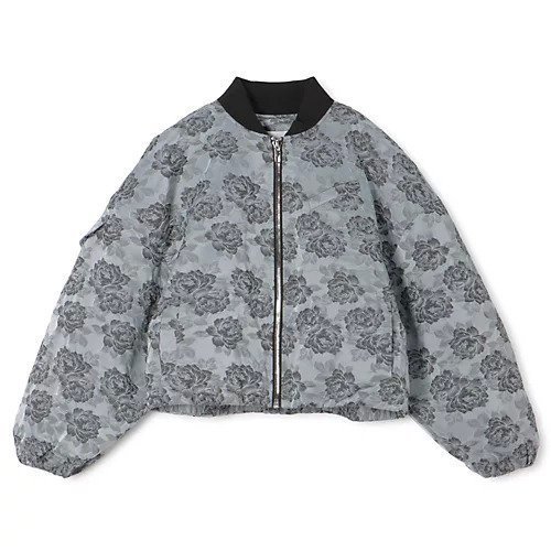 【ガニー/GANNI】のBotanical Jacquard Short Bomber Jacket インテリア・キッズ・メンズ・レディースファッション・服の通販 founy(ファニー) 　ファッション　Fashion　レディースファッション　WOMEN　アウター　Coat Outerwear　ジャケット　Jackets　2025年　2025　2025春夏・S/S　Ss,Spring/Summer,2025　バランス　Balance　フェミニン　Feminine　フロント　Front　ポケット　Pocket　Illusion Blue|ID: prp329100004348115 ipo3291000000032401308