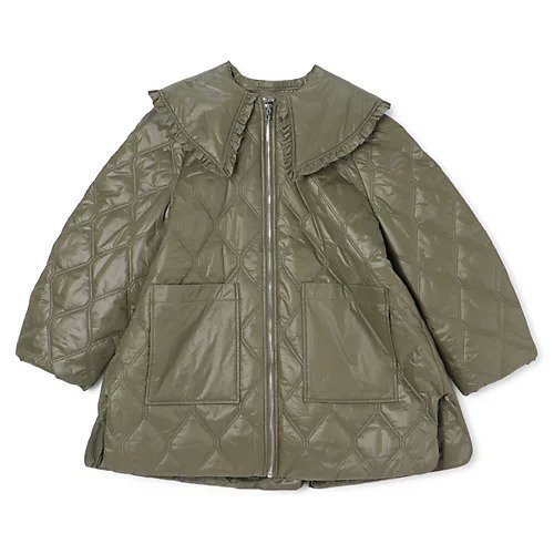 【ガニー/GANNI】のShiny Quilt Midi Jacket インテリア・キッズ・メンズ・レディースファッション・服の通販 founy(ファニー) 　ファッション　Fashion　レディースファッション　WOMEN　アウター　Coat Outerwear　ジャケット　Jackets　2025年　2025　2025春夏・S/S　Ss,Spring/Summer,2025　キルティング　Quilting　ジャケット　Jacket　フラット　Flat　ミドル　Middle　ライニング　Lining　Kalamata|ID: prp329100004348116 ipo3291000000031718505