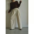 【マージュール/marjour】のLINING TUCK PANTS 人気、トレンドファッション・服の通販 founy(ファニー) ファッション Fashion レディースファッション WOMEN パンツ Pants インナー Inner カットソー Cut And Sew スウェット Sweat ストレッチ Stretch リラックス Relax ワイド Wide 夏 Summer thumbnail IVORY|ID: prp329100004349228 ipo3291000000030369643