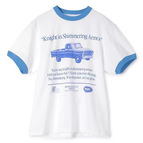 【ジェーンスミス/JANE SMITH】のKNIGHT IN SHIMMERING ARMOR RINGER T-SHIRT インテリア・キッズ・メンズ・レディースファッション・服の通販 founy(ファニー) https://founy.com/ ファッション Fashion レディースファッション Fashion for Women トップス・カットソー Cut & Sew Tops シャツ・ブラウス・オフィスカジュアル Elegant Blouses & Button-Ups ロングTシャツ・Tシャツ Longline T-Shirts & Tees 洗える Machine Washable |ID: prp329100004350452 ipo3291000000030380970