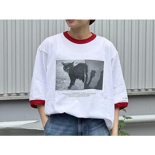 【ジェーンスミス/JANE SMITH】のNICOLA KLOOSTERMAN NINE LIVES RINGER T-SHIRT 人気、トレンドファッション・服の通販 founy(ファニー) 　ファッション　Fashion　レディースファッション　WOMEN　トップス・カットソー　Tops/Tshirt　シャツ/ブラウス　Shirts/Blouses　ロング / Tシャツ　T-Shirts　コラボ　Collaboration　プリント　Print　今季　This Season　洗える　Washable　other-2|ID: prp329100004350454 ipo3291000000031902486