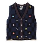 【ヤンヤン/YANYAN】の【SPURSHOP別注】ニットベスト 人気、トレンドファッション・服の通販 founy(ファニー) ファッション Fashion レディースファッション Ladies' Fashion Online アウター Coat Outerwear トップス・カットソー Tops/Tshirt ニット Knit Tops ベスト/ジレ Gilets/Vests チェック Check 人気 Popularity フラワー Flower ブロック Block ベスト Vest 別注 Special Order モダン Modern モチーフ Motif 2025年 2025 2025春夏・S/S Ss,Spring/Summer,2025 thumbnail MIDNIGHT|ID: prp329100004350469 ipo3291000000030381077