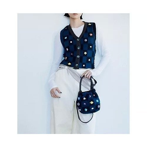 【ヤンヤン/YANYAN】の【SPURSHOP別注】ニットベスト 人気、トレンドファッション・服の通販 founy(ファニー) 　ファッション　Fashion　レディースファッション　Ladies' Fashion Online　アウター　Coat Outerwear　トップス・カットソー　Tops/Tshirt　ニット　Knit Tops　ベスト/ジレ　Gilets/Vests　チェック　Check　人気　Popularity　フラワー　Flower　ブロック　Block　ベスト　Vest　別注　Special Order　モダン　Modern　モチーフ　Motif　2025年　2025　2025春夏・S/S　Ss,Spring/Summer,2025　other-3|ID: prp329100004350469 ipo3291000000031805130