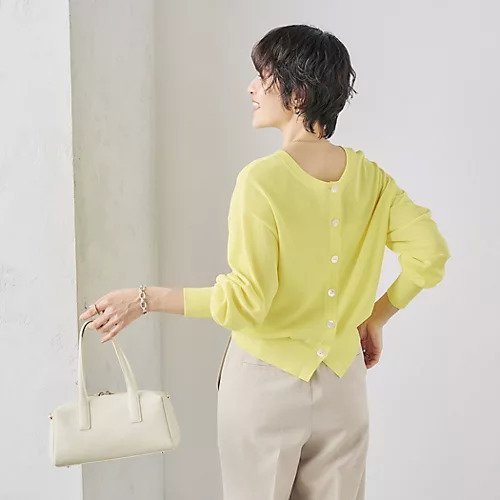 【ノーリーズソフィー/NOLLEY'S sophi】の《手洗い可能》綿混シアー2WAYニット インテリア・キッズ・メンズ・レディースファッション・服の通販 founy(ファニー) 　ファッション　Fashion　レディースファッション　WOMEN　トップス・カットソー　Tops/Tshirt　ニット　Knit Tops　2025年　2025　2025春夏・S/S　Ss,Spring/Summer,2025　コンパクト　Compact　シアー　Sheer　シンプル　Simple　夏　Summer　春　Spring　イエロー|ID: prp329100004350471 ipo3291000000030381094