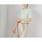 【ノーリーズソフィー/NOLLEY'S sophi】の《アンサンブル対応》《手洗い可能》マルチファンクション総針ショートスリーブプルオーバーニット ミントグリーン|ID: prp329100004350472 ipo3291000000030381102