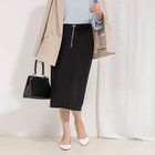【ノーリーズソフィー/NOLLEY'S sophi】のウォッシャブルボンディングジョーゼットハーフジップタイトスカート ブラック|ID: prp329100004350481 ipo3291000000032632532