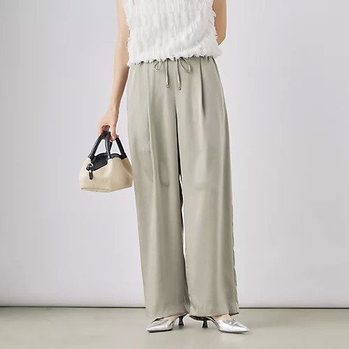 【ノーリーズ/NOLLEY'S】のウォッシャブルサテンイージーパンツ インテリア・キッズ・メンズ・レディースファッション・服の通販 founy(ファニー) 　ファッション　Fashion　レディースファッション　WOMEN　パンツ　Pants　2025年　2025　2025春夏・S/S　Ss,Spring/Summer,2025　ショート　Short　シンプル　Simple　グレーベージュ|ID: prp329100004350490 ipo3291000000031712961