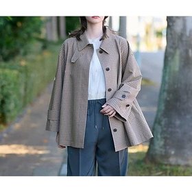 【ドレステリア/DRESSTERIOR】の2WAYカラーチェックアウター 人気、トレンドファッション・服の通販 founy(ファニー) ファッション Fashion レディースファッション WOMEN アウター Coat Outerwear クラシカル Classical ショート Short スタンド Stand ストレッチ Stretch スマート Smart スリーブ Sleeve チェック Check ツイル Twill トリミング Trimming トレンド Trend フォルム Form フロント Front リラックス Relax エレガント 上品 Elegant |ID:prp329100004350612