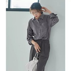 【スタイルデリ/STYLE DELI】のシボ入りとろみサテンシャツ 人気、トレンドファッション・服の通販 founy(ファニー) ファッション Fashion レディースファッション WOMEN トップス・カットソー Tops/Tshirt シャツ/ブラウス Shirts/Blouses 春 Spring カフス Cuffs カーディガン Cardigan サテン Satin ショルダー Shoulder シンプル Simple ジャケット Jacket とろみ Thickness デニム Denim ドロップ Drop なめらか Smooth ネックレス Necklace フォルム Form フロント Front ブルゾン Blouson ペンシル Pencil ポケット Pocket ルーズ Loose ワイド Wide 夏 Summer |ID:prp329100004352367