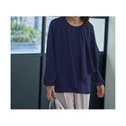 【スタイルデリ/STYLE DELI】の【LUXE】縦シボ片側ケープブラウス ライトネイビー|ID: prp329100004352369 ipo3291000000036280139