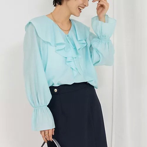 【ノーリーズソフィー/NOLLEY'S sophi】のシアーラッフルブラウス インテリア・キッズ・メンズ・レディースファッション・服の通販 founy(ファニー) https://founy.com/ ファッション Fashion レディースファッション WOMEN トップス・カットソー Tops/Tshirt シャツ/ブラウス Shirts/Blouses 2025年 2025 2025春夏・S/S Ss,Spring/Summer,2025 おすすめ Recommend インナー Inner ジャケット Jacket フェミニン Feminine ラッフル Raffle 春 Spring |ID: prp329100004352374 ipo3291000000030394612