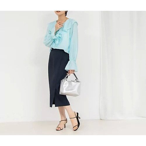 【ノーリーズソフィー/NOLLEY'S sophi】のシアーラッフルブラウス 人気、トレンドファッション・服の通販 founy(ファニー) 　ファッション　Fashion　レディースファッション　WOMEN　トップス・カットソー　Tops/Tshirt　シャツ/ブラウス　Shirts/Blouses　2025年　2025　2025春夏・S/S　Ss,Spring/Summer,2025　おすすめ　Recommend　インナー　Inner　ジャケット　Jacket　フェミニン　Feminine　ラッフル　Raffle　春　Spring　other-3|ID: prp329100004352374 ipo3291000000031266782