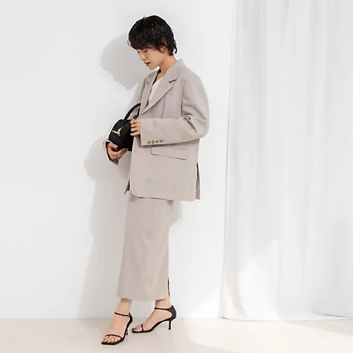 【リエミラー/Rie Miller】の《セットアップ対応》リネンライクタイトスカート 人気、トレンドファッション・服の通販 founy(ファニー) 　ファッション　Fashion　レディースファッション　Fashion for Women　セットアップ　Matching Sets　スカート・ミニ/ミディ/マキシ　Skirts / Mini, Midi & Maxi Skirts　2025年　2025　2025春夏・S/S　Spring/Summer 2025 SS25　ジャケット　Jacket, Outerwear　セットアップ　Set-Up, Coordinated Outfit　リネン　Linen, Linen Fabric　other-3|ID: prp329100004352414 ipo3291000000034068844