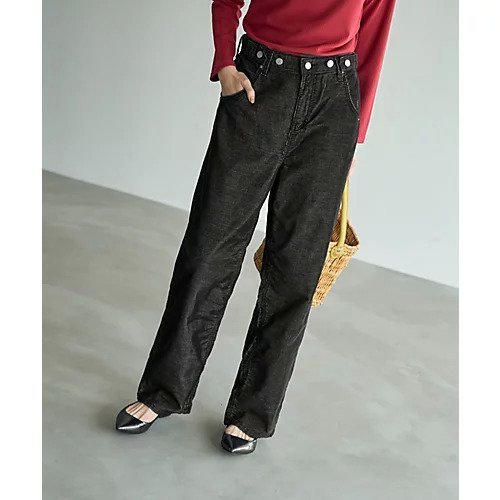 【スタイルデリ/STYLE DELI】の縞柄状ライトコーデュロイパンツ 人気、トレンドファッション・服の通販 founy(ファニー) 　ファッション　Fashion　レディースファッション　WOMEN　パンツ　Pants　春　Spring　くるぶし　Ankle　コーデュロイ　Corduroy　サマー　Summer　シルバー　Silver　シンプル　Simple　ストライプ　Stripe　ストレッチ　Stretch　ストレート　Straight　スリット　Slit　デニム　Denim　フロント　Front　ポケット　Pocket　ループ　Loop　ワイド　Wide　A/W・秋冬　Aw・Autumn/Winter・Fw・Fall-Winter　夏　Summer　other-2|ID: prp329100004352417 ipo3291000000031266843
