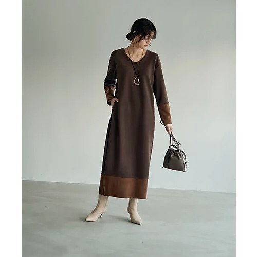 【スタイルデリ/STYLE DELI】の【MADE IN JAPAN】配色Uネックワンピース インテリア・キッズ・メンズ・レディースファッション・服の通販 founy(ファニー) https://founy.com/ ファッション Fashion レディースファッション WOMEN ワンピース Dress インナー Inner 春 Spring カットソー Cut And Sew ガウン Gown 鹿の子 Pique サーマル Thermal ジャケット Jacket スウェット Sweat スリット Slit ハイネック High Neck バランス Balance ブルゾン Blouson ペチコート Petticoat ポケット Pocket ループ Loop ワッフル Waffle S/S・春夏 Ss・Spring/Summer 日本製 Made In Japan 夏 Summer ビジネス 仕事 通勤 Business |ID: prp329100004352429 ipo3291000000030394856