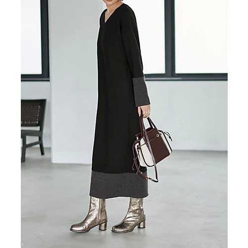 【スタイルデリ/STYLE DELI】の【MADE IN JAPAN】配色Uネックワンピース 人気、トレンドファッション・服の通販 founy(ファニー) 　ファッション　Fashion　レディースファッション　Fashion for Women　ワンピース　Dresses　インナー　Innerwear　春　Spring　カットソー　Cut and Sewn Top　ガウン　Gown, Robe　鹿の子　Piqué, Kanoko Fabric　サーマル　Thermal, Waffle Knit　ジャケット　Jacket, Outerwear　スウェット / スエット　Sweatshirt, Sweatwear　スリット　Slit, Slit Detail　ハイネック　High Neck, Mock Neck　バランス　Balance, Style Balance　ブルゾン　Blouson, Bomber Jacket　ペチコート　Petticoat, Underskirt　ポケット　Pocket, Pocket Detail　ループ　Loop, Loop Knit　ワッフル　Waffle, Waffle Knit　S/S・春夏　SS, Spring/Summer, Warm Season　日本製　Made In Japan　夏　Summer　ビジネス 仕事 通勤　Business / Work / Commuting　other-2|ID: prp329100004352429 ipo3291000000034615129