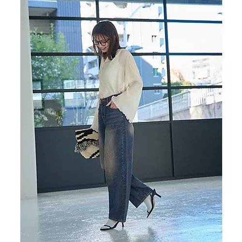 【スタイルデリ/STYLE DELI】のユーズドライクワイドデニム 人気、トレンドファッション・服の通販 founy(ファニー) 　ファッション　Fashion　レディースファッション　WOMEN　ヴィンテージ　Vintage　くるぶし　Ankle　コンパクト　Compact　シンプル　Simple　スタイリッシュ　Stylish　ストレッチ　Stretch　スリット　Slit　デニム　Denim　バランス　Balance　フロント　Front　ブリーチ　Bleach　ポケット　Pocket　ループ　Loop　ワイド　Wide　other-2|ID: prp329100004352484 ipo3291000000031266874
