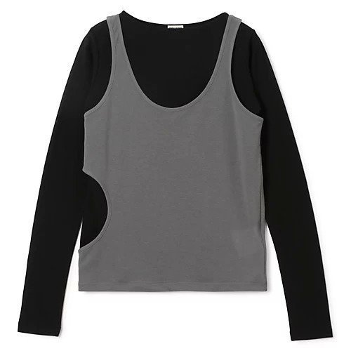 【アンスクリア/INSCRIRE】のHemp Jersey Layered L/S Tee 人気、トレンドファッション・服の通販 founy(ファニー) 　ファッション　Fashion　レディースファッション　Fashion for Women　2025年　2025　2025春夏・S/S　Spring/Summer 2025 SS25　カットオフ　Cut-Off Design　シンプル　Simple, Minimal　タンク　Tank Top, Sleeveless Top　バランス　Balance, Style Balance　洗える　Machine Washable　 other-1|ID: prp329100004355513 ipo3291000000035315480