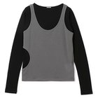 【アンスクリア/INSCRIRE】のHemp Jersey Layered L/S Tee 人気、トレンドファッション・服の通販 founy(ファニー) ファッション Fashion レディースファッション Fashion for Women 2025年 2025 2025春夏・S/S Spring/Summer 2025 SS25 カットオフ Cut-Off Design シンプル Simple, Minimal タンク Tank Top, Sleeveless Top バランス Balance, Style Balance 洗える Machine Washable thumbnail BLACK×BLUE GREY|ID: prp329100004355513 ipo3291000000035315481