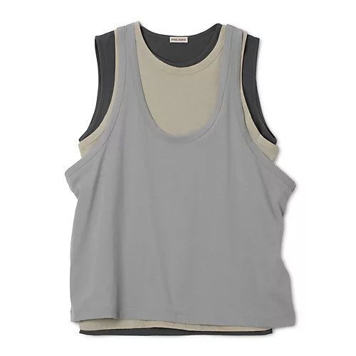 【アンスクリア/INSCRIRE】のLight Jersey Layered T/T インテリア・キッズ・メンズ・レディースファッション・服の通販 founy(ファニー) ファッション Fashion レディースファッション Fashion for Women タンク Tank Top, Sleeveless Top 洗える Machine Washable LT.GREY×PISTACHIO×DK.GREY|ID: prp329100004357234 ipo3291000000035315454