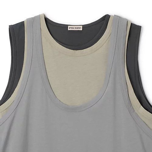 【アンスクリア/INSCRIRE】のLight Jersey Layered T/T 人気、トレンドファッション・服の通販 founy(ファニー) ファッション Fashion レディースファッション Fashion for Women タンク Tank Top, Sleeveless Top 洗える Machine Washable other-3|ID: prp329100004357234 ipo3291000000035315456