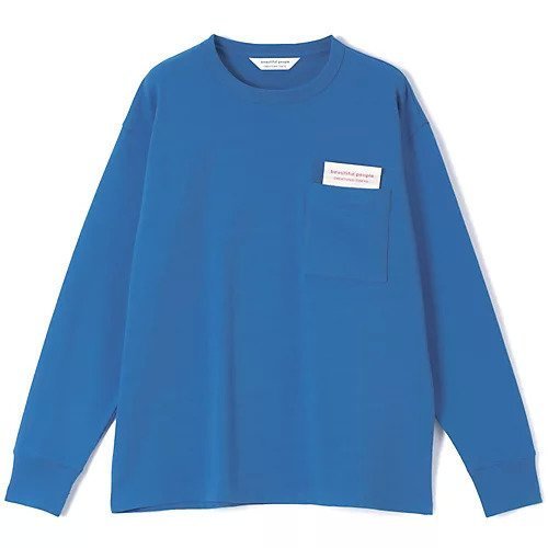 【ビューティフル ピープル/beautiful people】のsuvin compact jersey big QOL tag long T インテリア・キッズ・メンズ・レディースファッション・服の通販 founy(ファニー) 　ファッション　Fashion　レディースファッション　Ladies' Fashion Online　2025年　2025　2025春夏・S/S　Ss,Spring/Summer,2025　ショルダー　Shoulder　ジャージー　Jersey　ドロップ　Drop　ポケット　Pocket　ロング　Long　洗える　Washable　blue|ID: prp329100004357236 ipo3291000000032524352