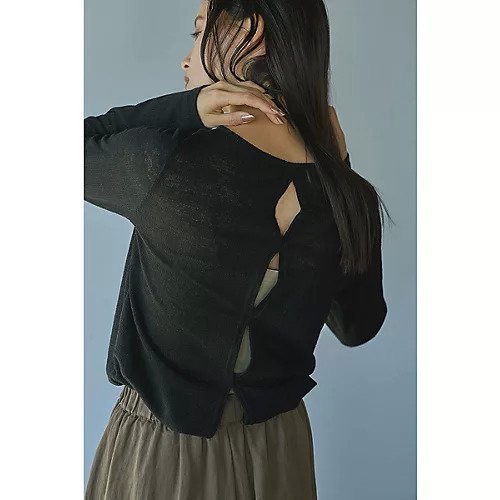 【マージュール/marjour】のSTRETCH OPEN TOPS インテリア・キッズ・メンズ・レディースファッション・服の通販 founy(ファニー) 　ファッション　Fashion　レディースファッション　WOMEN　トップス・カットソー　Tops/Tshirt　インナー　Inner　オーバル　Oval　ストレッチ　Stretch　フィット　Fit　フロント　Front　ミックス　Mix　エレガント 上品　Elegant　BLACK|ID: prp329100004357237 ipo3291000000030450293