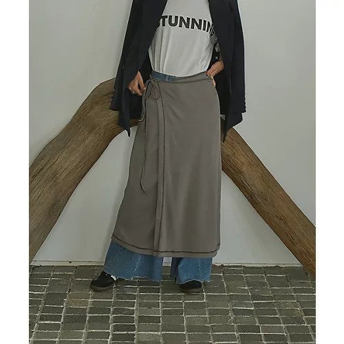 【マージュール/marjour】のSTRETCH LIB WRAP SKIRT 人気、トレンドファッション・服の通販 founy(ファニー) 　ファッション　Fashion　レディースファッション　WOMEN　スカート　Skirt　インナー　Inner　ストレッチ　Stretch　マキシ　Maxi　ラップ　Wrap　夏　Summer　無地　Plain Color　 other-1|ID: prp329100004357248 ipo3291000000030450354