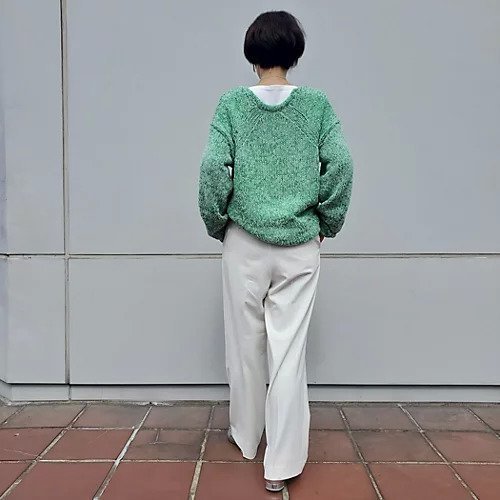【ミースロエ/MIESROHE】のダブルヤーンローゲージニット 人気、トレンドファッション・服の通販 founy(ファニー) 　ファッション　Fashion　レディースファッション　Fashion for Women　トップス・カットソー　Cut & Sew Tops　ニット　Knit Tops & Sweaters　アクセサリー　Fashion Accessories　インナー　Innerwear　シンプル　Simple, Minimal　デコルテ　Décolleté, Neckline　ネックレス　Necklace, Pendant Necklace　ボトム　Bottoms, Lower Wear　メランジ　Melange, Mixed Yarn　ワイド　Wide, Wide Fit　other-3|ID: prp329100004359852 ipo3291000000031888765