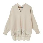 【イーバイエクラ/E by eclat】のRoom no.8 for E by eclat 裾レースコクーンニット 人気、トレンドファッション・服の通販 founy(ファニー) ファッション Fashion レディースファッション WOMEN トップス・カットソー Tops/Tshirt ニット Knit Tops スカラップ Scalloped フォルム Form レース Race エレガント 上品 Elegant 別注 Special Order 洗える Washable thumbnail グレージュ|ID: prp329100004359853 ipo3291000000031914143