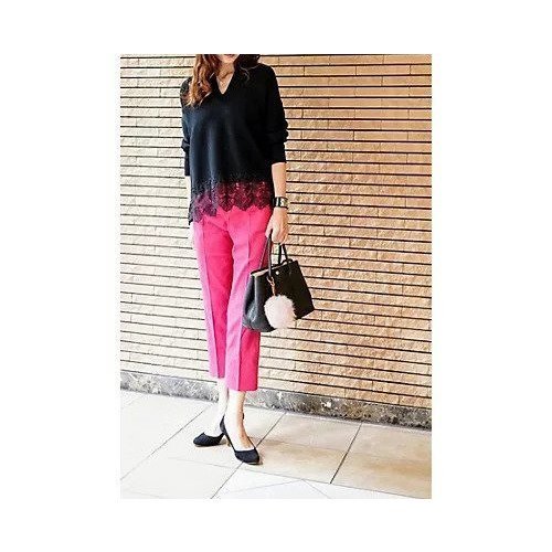 【イーバイエクラ/E by eclat】のRoom no.8 for E by eclat 裾レースコクーンニット 人気、トレンドファッション・服の通販 founy(ファニー) 　ファッション　Fashion　レディースファッション　WOMEN　トップス・カットソー　Tops/Tshirt　ニット　Knit Tops　スカラップ　Scalloped　フォルム　Form　レース　Race　エレガント 上品　Elegant　別注　Special Order　洗える　Washable　other-3|ID: prp329100004359853 ipo3291000000031914146