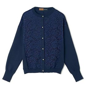 【イーバイエクラ/E by eclat】のRoom no.8 for E by eclat 華奢見えレース切り替えカーディガン 人気、トレンドファッション・服の通販 founy(ファニー) ファッション Fashion レディースファッション Fashion for Women トップス・カットソー Cut & Sew Tops カーディガン・羽織り Layered Style Cardigans カーディガン Cardigan, Knitwear コンパクト Compact, Small Size シンプル Simple, Minimal チュール Tulip, Tulip Motif バランス Balance, Style Balance フラワー Flower, Floral モチーフ Motif, Design Theme レース Lace, Lace Fabric エレガント 上品 Elegant 春 Spring 洗える Machine Washable |ID:prp329100004359859