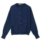 【イーバイエクラ/E by eclat】のRoom no.8 for E by eclat 華奢見えレース切り替えカーディガン 人気、トレンドファッション・服の通販 founy(ファニー) ファッション Fashion レディースファッション Fashion for Women トップス・カットソー Cut & Sew Tops カーディガン・羽織り Layered Style Cardigans カーディガン Cardigan, Knitwear コンパクト Compact, Small Size シンプル Simple, Minimal チュール Tulip, Tulip Motif バランス Balance, Style Balance フラワー Flower, Floral モチーフ Motif, Design Theme レース Lace, Lace Fabric エレガント 上品 Elegant 春 Spring 洗える Machine Washable thumbnail ネイビー|ID: prp329100004359859 ipo3291000000035920160