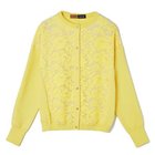 【イーバイエクラ/E by eclat】のRoom no.8 for E by eclat 華奢見えレース切り替えカーディガン 人気、トレンドファッション・服の通販 founy(ファニー) ファッション Fashion レディースファッション Fashion for Women トップス・カットソー Cut & Sew Tops カーディガン・羽織り Layered Style Cardigans カーディガン Cardigan, Knitwear コンパクト Compact, Small Size シンプル Simple, Minimal チュール Tulip, Tulip Motif バランス Balance, Style Balance フラワー Flower, Floral モチーフ Motif, Design Theme レース Lace, Lace Fabric エレガント 上品 Elegant 春 Spring 洗える Machine Washable thumbnail イエロー|ID: prp329100004359859 ipo3291000000035920162
