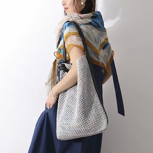 【ノーリーズ/NOLLEY'S】の【MARCO MASI/ マルコマージ】雑材ノットワンハンドルバッグ インテリア・キッズ・メンズ・レディースファッション・服の通販 founy(ファニー) 　ファッション　Fashion　レディースファッション　Fashion for Women　バッグ　Bags　ショルダー　Shoulder, Shoulder Strap　ミラノ　Milano Style, Italian-Inspired　メッシュ　Mesh, Net Fabric　ラフィア　Raffia, Natural Straw　夏　Summer　ライトグレー|ID: prp329100004359903 ipo3291000000033181782