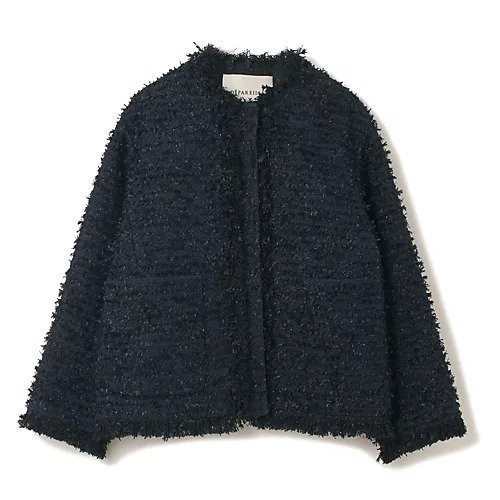 【エクラ/eclat】の【別注】ツイードジャケット インテリア・キッズ・メンズ・レディースファッション・服の通販 founy(ファニー) 　ファッション　Fashion　レディースファッション　WOMEN　アウター　Coat Outerwear　ジャケット　Jackets　ジャケット　Jacket　ツイード　Tweed　フリンジ　Fringe　ミックス　Mix　ラグジュアリー　Luxury　別注　Special Order　ネイビー|ID: prp329100004360142 ipo3291000000030972223