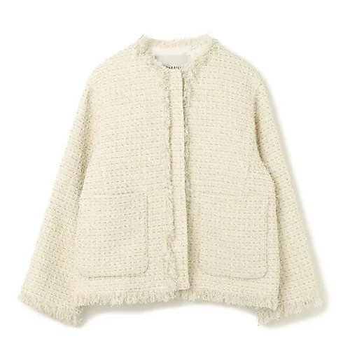 【エクラ/eclat】の【別注】ツイードジャケット インテリア・キッズ・メンズ・レディースファッション・服の通販 founy(ファニー) 　ファッション　Fashion　レディースファッション　Ladies' Fashion Online　アウター　Coat Outerwear　ジャケット　Jackets　ジャケット　Jacket　ツイード　Tweed　フリンジ　Fringe　ミックス　Mix　ラグジュアリー　Luxury　別注　Special Order　ベージュ|ID: prp329100004360142 ipo3291000000032620515