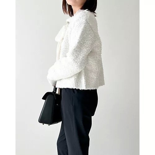 【カデュネ/CADUNE】のスパンフラッグニットジャケット 人気、トレンドファッション・服の通販 founy(ファニー) 　ファッション　Fashion　レディースファッション　WOMEN　アウター　Coat Outerwear　ジャケット　Jackets　コンパクト　Compact　ジャケット　Jacket　スパンコール　Sequins　ツイード　Tweed　トレンド　Trend　リボン　Ribbon　エレガント 上品　Elegant　今季　This Season　洗える　Washable　other-3|ID: prp329100004360143 ipo3291000000031889126