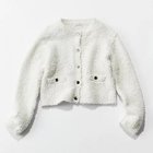 【カデュネ/CADUNE】のスパンフラッグニットジャケット 人気、トレンドファッション・服の通販 founy(ファニー) ファッション Fashion レディースファッション Fashion for Women アウター Coat / Outerwear Collection レディースジャケット・軽アウター Jackets コンパクト Compact, Small Size ジャケット Jacket, Outerwear スパンコール Sequins, Sequin Embellishment ツイード Twill, Twill Weave トレンド Trend, Trending Now リボン Ribbon, Bow エレガント 上品 Elegant 今季 This Season, Current Season 洗える Machine Washable thumbnail ホワイト|ID: prp329100004360143 ipo3291000000034329685