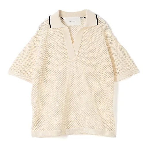 【アダワス/ADAWAS】のMESH SKIPPER インテリア・キッズ・メンズ・レディースファッション・服の通販 founy(ファニー) 　ファッション　Fashion　レディースファッション　WOMEN　スキッパー　Skipper　パイピング　Piping　メッシュ　Mesh　夏　Summer　春　Spring　S/S・春夏　Ss・Spring/Summer　洗える　Washable　ECRU|ID: prp329100004361401 ipo3291000000030486810