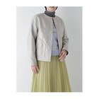 【ヒューマンウーマン/HUMAN WOMAN】のライトモールスキンクルーネックジャケット グレージュ|ID: prp329100004361430 ipo3291000000030972460