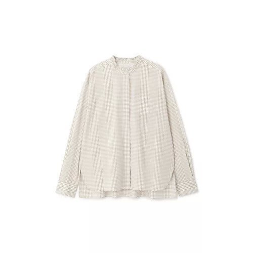 【ヒューマンウーマン/HUMAN WOMAN】のスタンドフリルチェックブラウス 人気、トレンドファッション・服の通販 founy(ファニー) 　ファッション　Fashion　レディースファッション　Fashion for Women　トップス・カットソー　Cut & Sew Tops　シャツ・ブラウス・オフィスカジュアル　Elegant Blouses & Button-Ups　おすすめ　Recommended / Our Picks　インナー　Innerwear　クラシカル　Classical, Vintage-Inspired　シンプル　Simple, Minimal　ジャケット　Jacket, Outerwear　スクエア　Square, Square Shape　スタンダード　Standard, Basic　チェック　Check, Plaid, Tartan　フリル　Frill, Ruffle　ブロック　Block, Solid Block Pattern　ボトム　Bottoms, Lower Wear　ポケット　Pocket, Pocket Detail　other-2|ID: prp329100004363372 ipo3291000000031265886