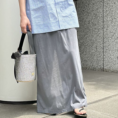 【アンスクリア/INSCRIRE】のライトジャージースカート 人気、トレンドファッション・服の通販 founy(ファニー) 　ファッション　Fashion　レディースファッション　Ladies' Fashion Online　スカート　Skirt　ギャザー　Gather　シンプル　Simple　ジャージー　Jersey　ストレッチ　Stretch　スリット　Slit　ロング　Long　洗える　Washable　other-3|ID: prp329100004364267 ipo3291000000032258157