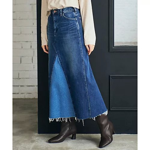 【グローブ/grove】の別注リメイク風デニムスカート【Wrangler(ラングラー)】 人気、トレンドファッション・服の通販 founy(ファニー) 　ファッション　Fashion　レディースファッション　WOMEN　スカート　Skirt　デニムスカート　Denim Skirts　デニム　Denim　ポケット　Pocket　リメイク　Remake　別注　Special Order　 other-1|ID: prp329100004365529 ipo3291000000030532300