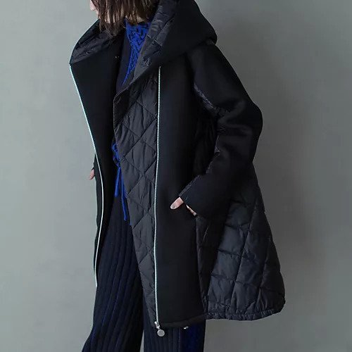 【マルシャル テル/MARECHAL TERRE】のロングダウンパーカー 人気、トレンドファッション・服の通販 founy(ファニー) 　ファッション　Fashion　レディースファッション　WOMEN　トップス・カットソー　Tops/Tshirt　パーカ　Sweats　カットソー　Cut And Sew　切替　Switching　軽量　Lightweight　ダウン　Down　チャーム　Charm　ドッキング　Docking　パーカー　Hoodie　ライダース　Riders　other-2|ID: prp329100004369794 ipo3291000000031261950