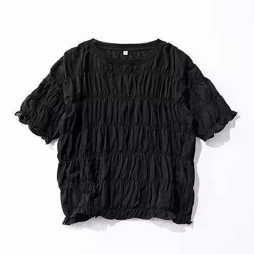 【ハクジ/HAKUJI】のTwist jersey shirring Tshirt 人気、トレンドファッション・服の通販 founy(ファニー) 　ファッション　Fashion　レディースファッション　Ladies' Fashion Online　トップス・カットソー　Tops/Tshirt　シャツ/ブラウス　Shirts/Blouses　ロング / Tシャツ　T-Shirts　ガーリー　Girly　シャーリング　Shirring　シンプル　Simple　ジャージー　Jersey　バランス　Balance　ボトム　Bottom　人気　Popularity　洗える　Washable　other-3|ID: prp329100004372735 ipo3291000000032001337