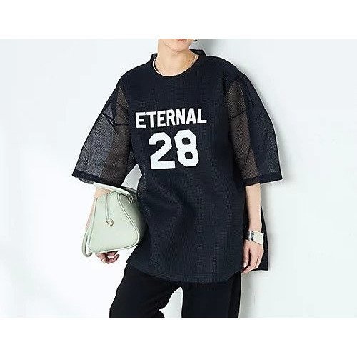 【リエミラー/Rie Miller】のダンボールメッシュプリントTシャツ インテリア・キッズ・メンズ・レディースファッション・服の通販 founy(ファニー) https://founy.com/ ファッション Fashion レディースファッション Ladies' Fashion Online トップス・カットソー Tops/Tshirt シャツ/ブラウス Shirts/Blouses ロング / Tシャツ T-Shirts 2025年 2025 2025春夏・S/S Ss,Spring/Summer,2025 おすすめ Recommend インナー Inner シアー Sheer ジャケット Jacket トレンド Trend プリント Print |ID: prp329100004372736 ipo3291000000032378031